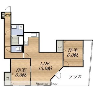 ヴィラウッドランドⅡ【1階】の間取り