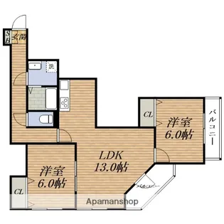 ヴィラウッドランドⅡ【3階】の間取り