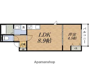 Agr?石橋【1階】の間取り