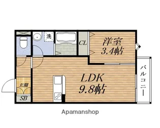 Agr?石橋【1階】の間取り