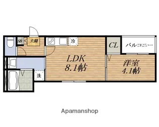 (仮称)吹田市清和園町3 新築アパート【1階】の間取り