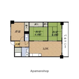 大阪府豊中市立花町3丁目【マンション】の間取り