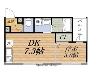 大阪府大阪市東淀川区柴島2丁目【アパート】の間取り