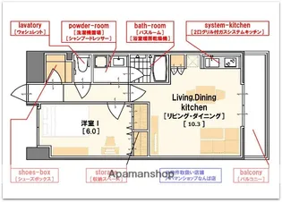 S-RESIDENCE学園坂【8階】の間取り