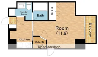 エステムコート難波EASTレオルガ【14階】の間取り