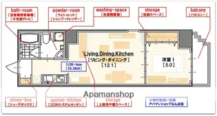 エステムコート難波EASTレオルガ【13階】の間取り