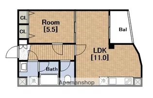 フェルザ今宮戎【7階】の間取り