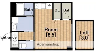 ハイステージ丸和【4階】の間取り