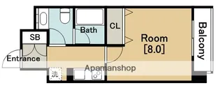 ディオレクレスト東心斎橋【7階】の間取り