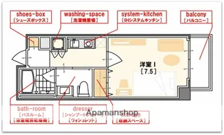 フィオレ立売堀【4階】の間取り