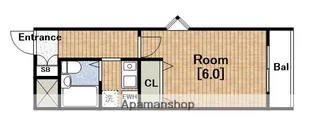 メロディーハイム夕陽丘【9階】の間取り