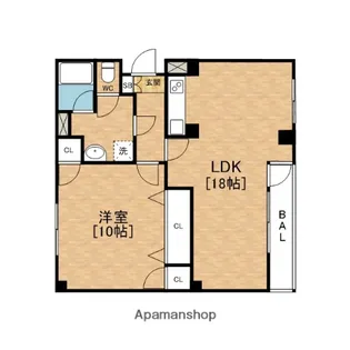 ブランドールM【5階】の間取り