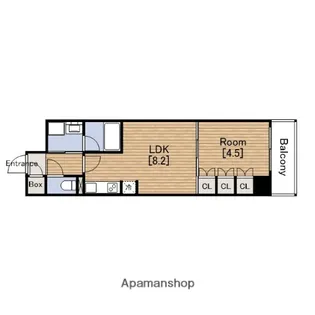 アーバネックス心斎橋【2階】の間取り