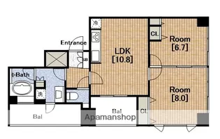 アルグラッド ザ・タワー心斎橋【27階】の間取り