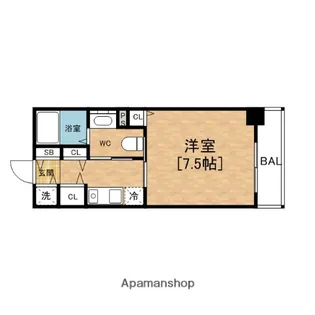 W.O.B SHINMACHI【8階】の間取り