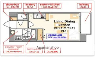 アスリート本町西【3階】の間取り