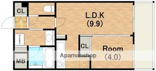 ラブニール西長堀パークフロント【7階】の間取り