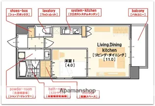 FRENCIA NOIE 難波南【3階】の間取り