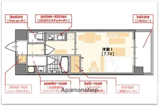 フレンシアノイエ難波南(旧グランシス難波南)【8階】の間取り