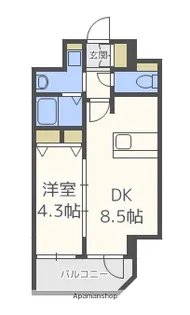 プレサンス心斎橋ルティア【12階】の間取り