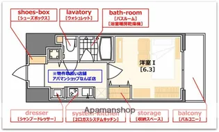 スワンズ心斎橋EAST【10階】の間取り