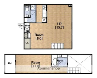 是空難波西【10階】の間取り