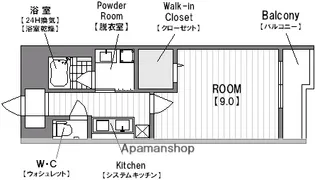 グランドゥール敷津【3階】の間取り
