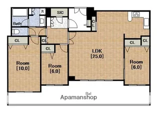 3LDKの間取り画像