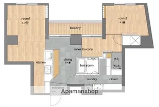 1LDKの間取り画像