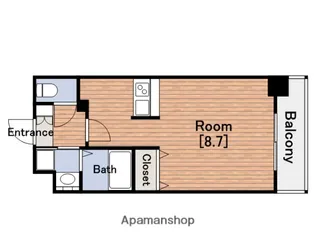 プレサンス心斎橋モデルノ(MODERNO)【8階】の間取り