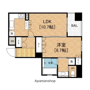 リーガル靱公園南【11階】の間取り