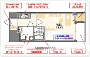 YMK−NANBA【1階】の間取り