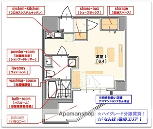1Kの間取り画像