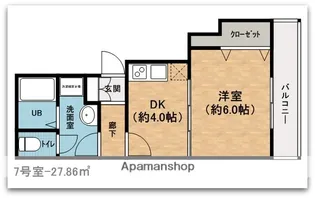 FUKUE BLD(フクエビル)【6階】の間取り