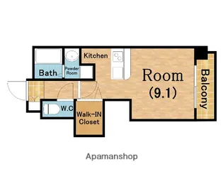 グランデージ難波南【9階】の間取り