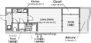 エグゼ難波東【4階】の間取り