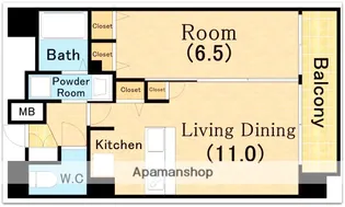 プレサンス難波セレクト(SELECT)【10階】の間取り