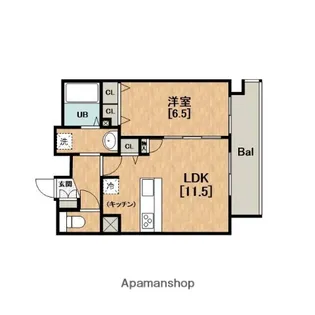 プレサンス難波セレクト【11階】の間取り