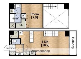 KDXレジデンス本町橋【6階】の間取り