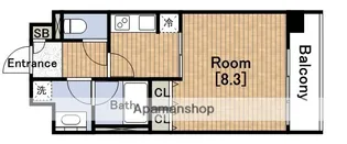 KDXレジデンス本町橋【11階】の間取り