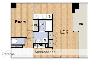 KDXレジデンス本町橋【3階】の間取り