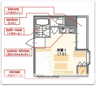 オロヒルズ高津【4階】の間取り