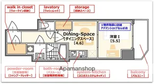 スワンズシティ大阪城南【6階】の間取り