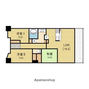 CITY SPIRE難波グレイス【10階】の間取り