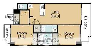 エステムコート谷町四丁目【11階】の間取り