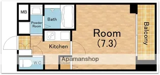 プレサンス谷町リーベ【6階】の間取り