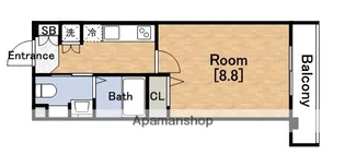 ディナスティ松屋町Ⅱ(DYNASTY)【11階】の間取り