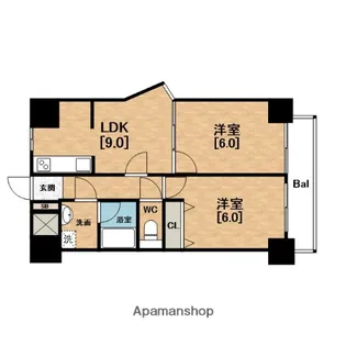 BGC難波タワー【6階】の間取り