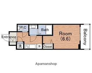 レジュールアッシュ中之島サウス【8階】の間取り