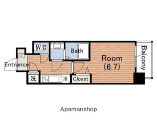 レジュールアッシュ中之島サウス【5階】の間取り